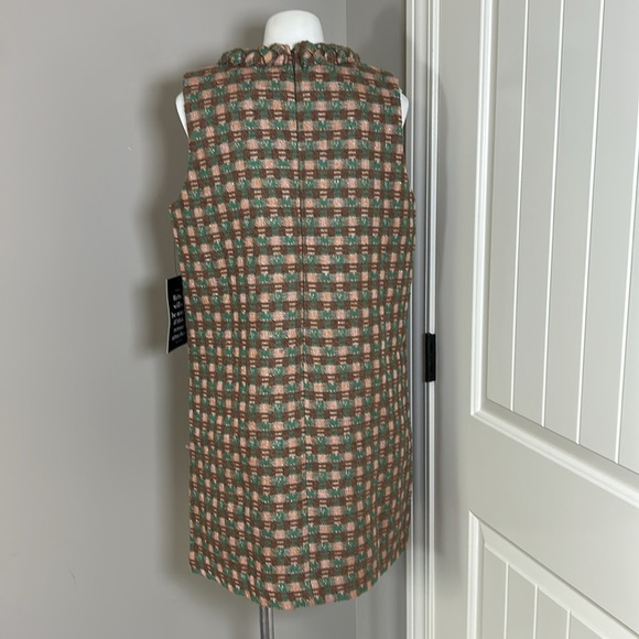 Tuckernuck Neapolitan Tweed Sleeveless Jackie Dress Pink Green Brown Sz L NEW - Picture 8 of 16
